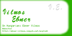 vilmos ebner business card